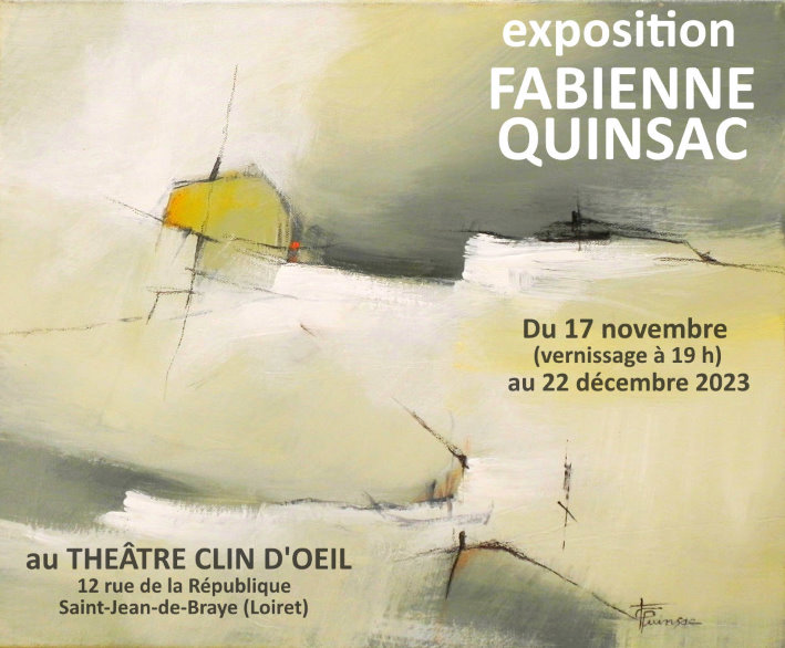 Exposition Fabienne Quinsac à Saint-Jean-de-Braye - 17 novembre au 22 décembre 2023 - Peinture contemporaine / art informel / abstraction