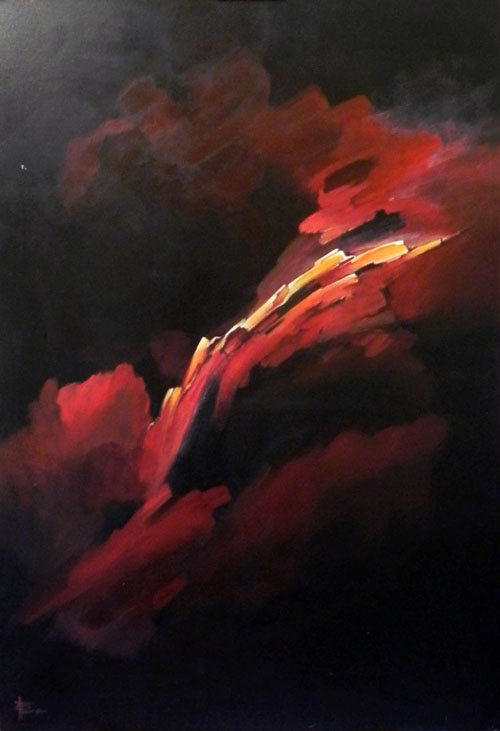 Brûlé - acrylique sur toile - Fabienne Quinsac