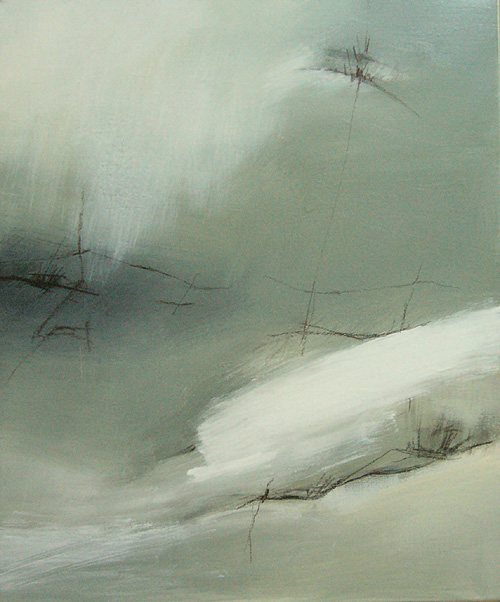 Brume grise - acrylique sur toile - Fabienne Quinsac - 2010