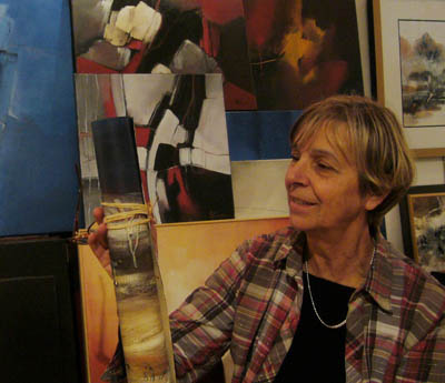 Fabienne Quinsac dans son atelier